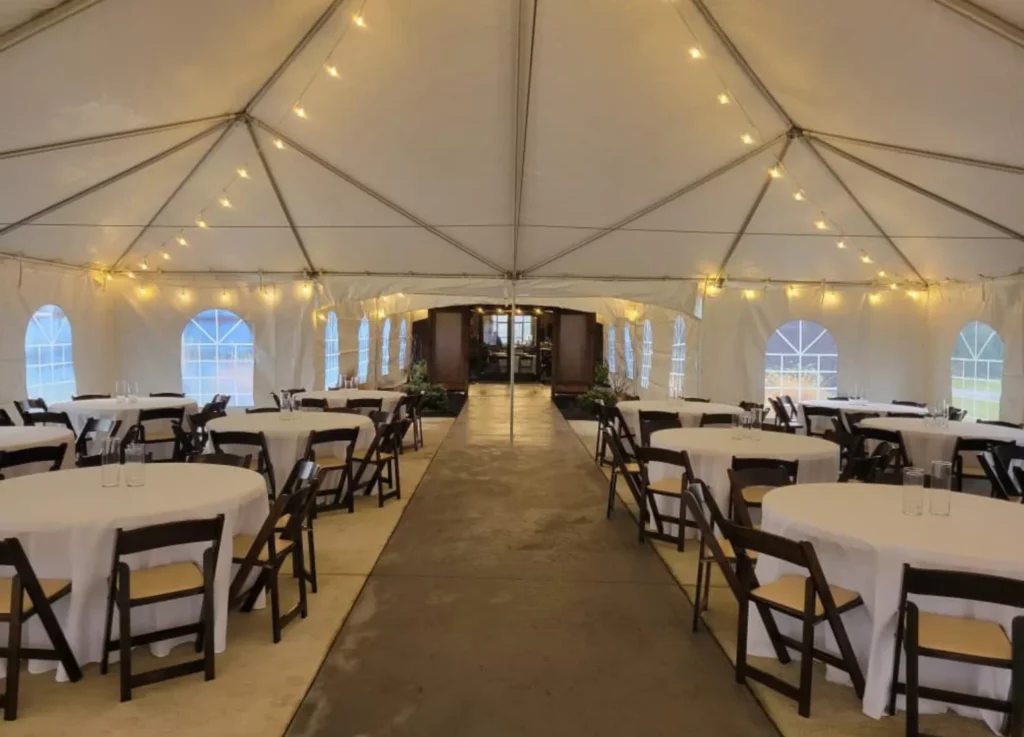 Tampa Outdoor Event Tent Rental - Weather-Resistant - Privacy Interior View